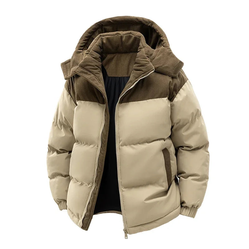 Chaqueta Masculina Con Capucha Antiviento Invierno Vanthea