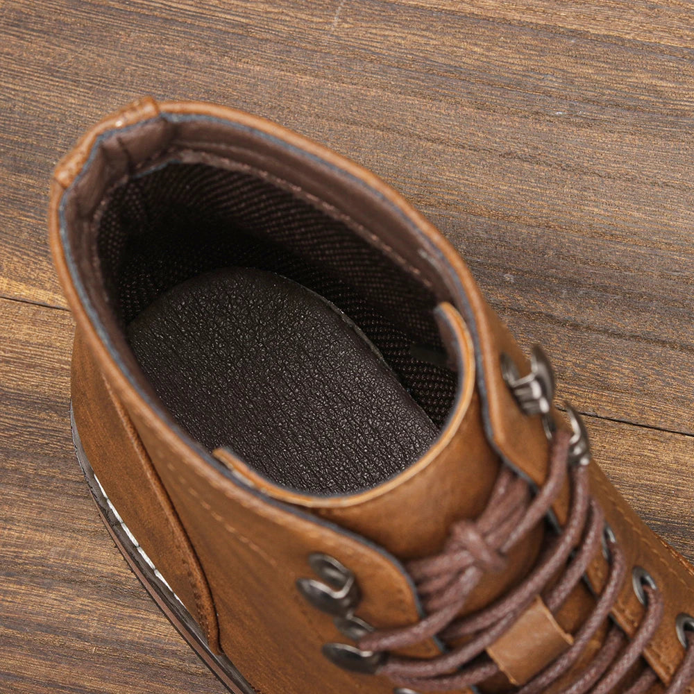 Botas Masculinas De Cuero Cómodas Vanthea